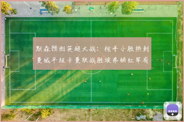 默森预测英超大战：枪手小胜热刺曼城平纽卡曼联战胜埃弗顿红军有望取胜
